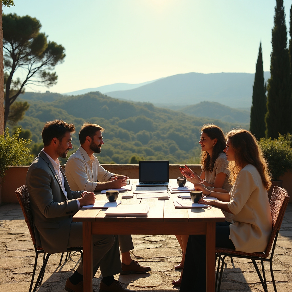 Terrazza di agriturismo in Toscana con vista sulle colline